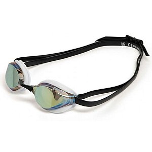 Óculos Natação Arena Python Mirror Dourado Branco Preto