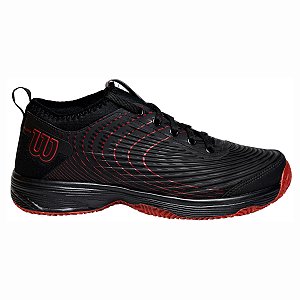 Tênis Wilson Pro Open 3.0 Clay Court Unissex Preto Vermelho