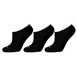 Meia Cano Invisível Penalty Kit Com 3 Pares Unissex Preto