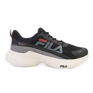 Tênis Fila Progress Lite Unissex Preto Vermelho
