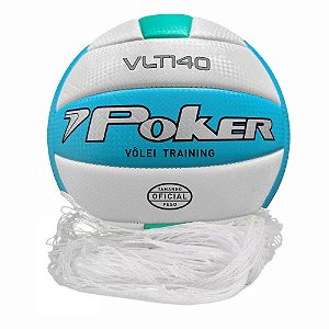 Kit Bola De Vôlei VLT140 + Rede de Vôlei Poker