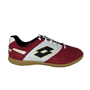 Chuteira Futsal Lotto Stadio Potenza Gold Unissex Vermelho