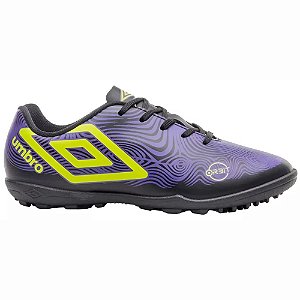 Chuteira Society Umbro Orbit Infantil Roxo Verde