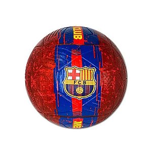 Bola de Futebol Campo Barcelona Número 5 Vermelha Azul