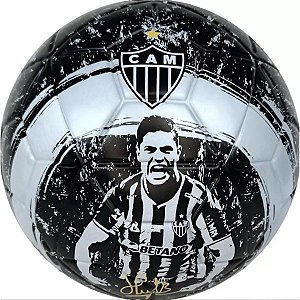 Bola de Futebol Campo Aletico Mineiro Hulk Preto Branco