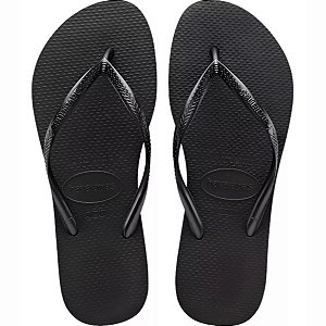Chinelo Havaianas Slim Lisa Feminino Preto