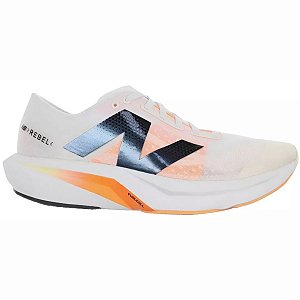 Tênis New Balance Fuelcell Rebel V4 Masculino Bege Laranja