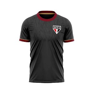 Camiseta São Paulo Mistura Cinza Unissex Oficial Licenciada