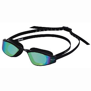 Óculos de Natação Speedo Swag Preto Revo Gold Espelhado