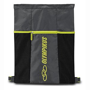 Bolsa Olympikus Gym Sack Unissex Cinza Verde Limão Prática