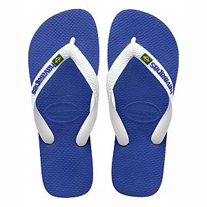 Chinelo Havaianas Brasil Logo Unissex Azul Naval