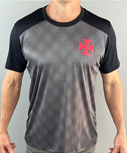 Camisa Vasco Braziline Matriz Cinza Preta Oficial Licenciada