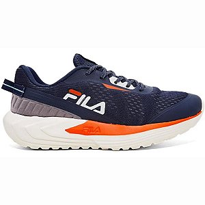 Tênis Fila Diffusion Masculino Azul Laranja Treino Academia
