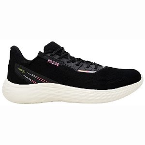 Tênis Rainha Wild Feminino Preto Rosa Leve e Versátil