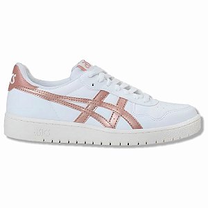 Tênis Asics Japan S Original Casual Feminino Branco Dourado