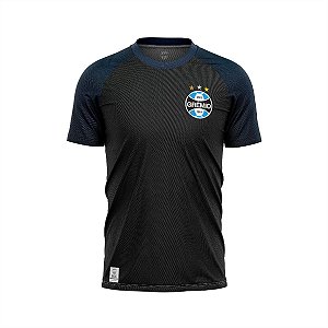 Camiseta Grêmio Basic Preto Retro Mania Oficial Licenciada