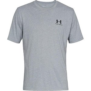 Camiseta Under Armour Sportstyle Left Chest Cinza