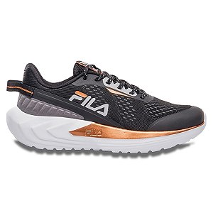 Tênis Diffusion Fila Feminino Original Corrida Preto Dourado