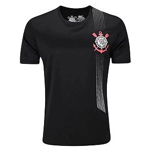 Camiseta Corinthians Fitness Preto Oficial Licenciada