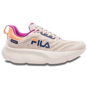 Tênis Fila Maxxi Lite Feminino Bege Roxo Treinos Academia