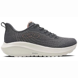 Tênis Olympikus Acqua Feminino Cinza Rosa Caminhada Macio