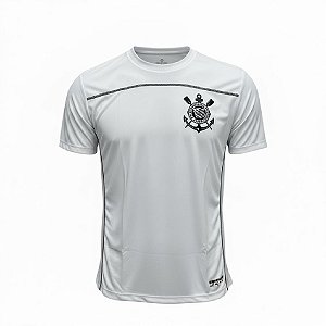 Camisa Corinthians Branco Fitness Oficial Licenciada Treinos