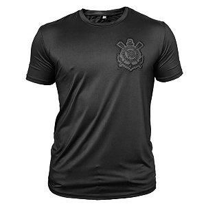 Camisa Corinthians Masculino Coimbra Preto Símbolo Bordado