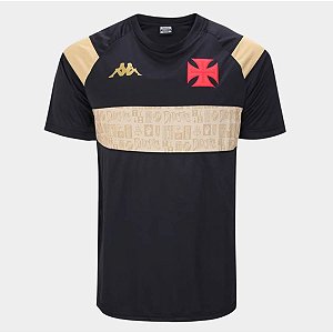 Camisa Vasco Supporter Cuts Preto Oficial Licenciada Kappa