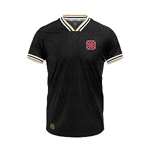 Camisa Vasco da Gama 1974 Jacguard Preto Oficial Licenciada