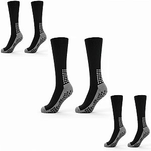 Kit 3 Pares Meião Socks Antiderrapante Futebol Contra Torção