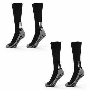 Kit 2 Pares Meião Socks Antiderrapante Futebol Contra Torção