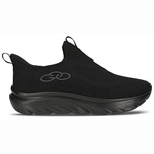 Tênis Olympikus Clic Masculino Preto Caminhada Slip On Leve