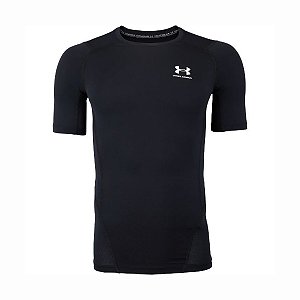 Camiseta Under Armour HeatGear Compressão SS Masculino Preto