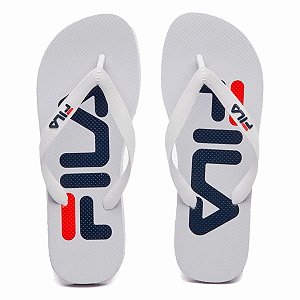 Chinelo Fila Fingers Unissex Branco Dia a Dia Confortável