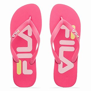 Chinelo Fila Fingers Unissex Rosa Dia a Dia Confortável