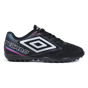 Chuteira Society Umbro Techno II Infantil Preto Azul