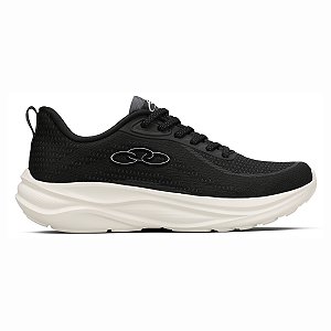 Tênis Unissex Olympikus Lumi Preto Branco Casual Macio