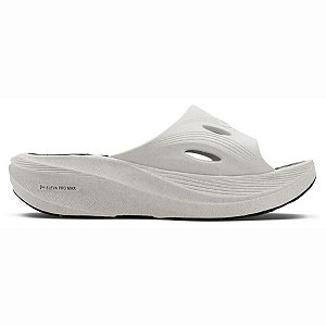 Chinelo Olympikus Pós Corre Unissex Branco Preto Slide