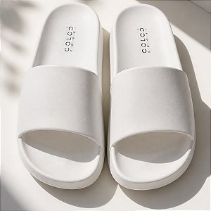 Chinelo Colcci Nuvem Cloud Slide Unissex Off White Dia a Dia