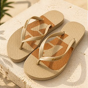 Chinelo Sandália Colcci Timeless Unissex Casual Bege