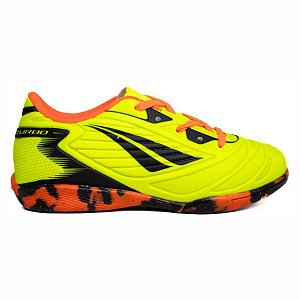 Chuteira Futsal Penalty Matis Turbo Infantil Amarelo Laranja