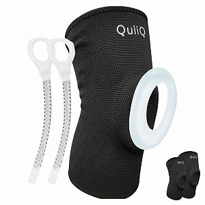 Joelheira Ortopédica Compressão Silicone Patelar Espiral Metal QuiiQ