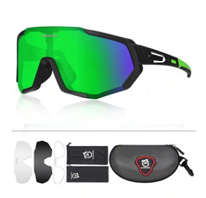 Óculos Esportivo - Bike, Corrida  - 3 Lentes - Queshark