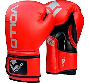 Luvas Boxe Muay Thai - Modelo Training Vermelha - Vollo