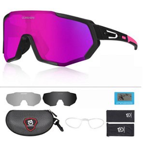 Óculos Esportivo - Bike, Corrida  - 3 Lentes - Queshark