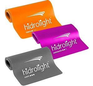 Kit 3 Faixas Elásticas Tipo Thera Band 3 Níveis - Hidrolight