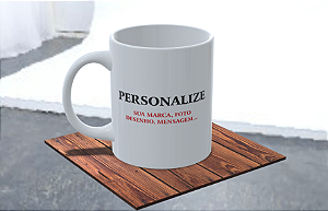 Caneca de Cerâmica Branca para Personalizar
