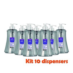 Kit 10 Dispenser Porta Álcool Gel Detergente Sabonete 480ml Organizador - Sanremo