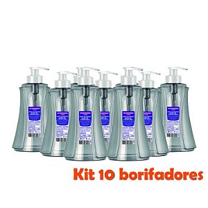 Kit 10 Dispenser Porta Álcool Gel Detergente Sabonete 280ml Organizador Plástico - Sanremo