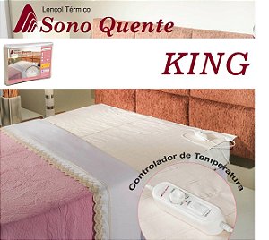 Lençol Térmico Casal King 16 Temperaturas Potenciômetro com Inmetro - Sono Quente - 110v